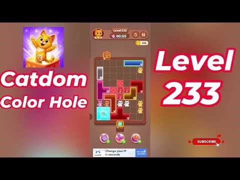 Catdom Color Hole Level 233 Walkthrough 🐱🟣 | Relaxing Color Puzzle Game | Go Answer
