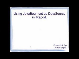 Setting Java bean set as datasource in iReport - Follow link in description for sample