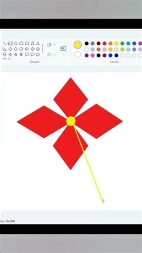 MS Paint Flower Art 🌸 | Easy Drawing for Kids and Beginners #mspaint #mspaintdrawing