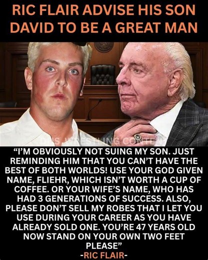 Ric Flair advise his son David to be a great man #wwe #viral