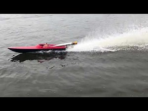 INSANE G3 Mono RC Gas boat First test 2018.3.4