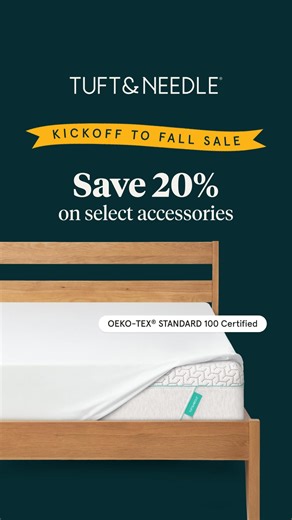 It might still be a bit warm outside in most cities, but we’re preparing for hibernation. Stock up now and save 20% on select accessories during our Kickoff to Fall Sale. | Tuft & Needle | Facebook