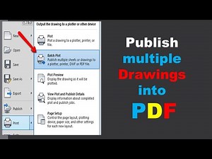 How to publish multiple drawings into PDF in AutoCAD?