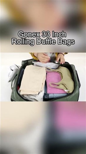 Gonex Rolling Duffle Bags For Adventure#dufflebag #travelbag #travelbags #travelhacks #luggage