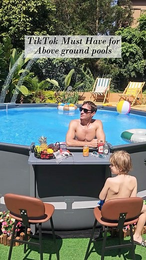 Poolhacker on Instagram: "2025 Summer Above-ground pool Must Have!! The Game Changer！This bar is the BEST—perfect for poolside chillin’ or floating with a drink in hand! Adjustable and super convenient! #poolhacker #pool #abovegroundpool #poolaccessories #pooltok #poolmusthaves #poolhackerpoolfountain #summer #poolsetup #poolideas #summerishere #abovegroundpoolsetup #poolideas #poolbar #swimupbar #bartable"