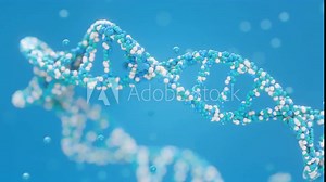 DNA structure genetic biotechnology animation, 3d rendering
