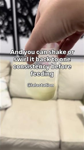 Shake or swirl breast milk
