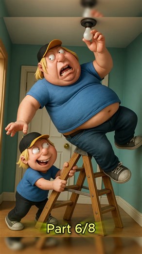 Family Guy knocking the adults down the stairs 😂