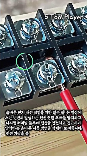 대부분이 실수하는 터미널 블록 전선 고정법, 이렇게 하셔야 안전합니다 #worker #process #skills #tips #howto