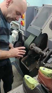 Industrial Leather Surface Preparation | Shoe Factory Roughing Machine Process