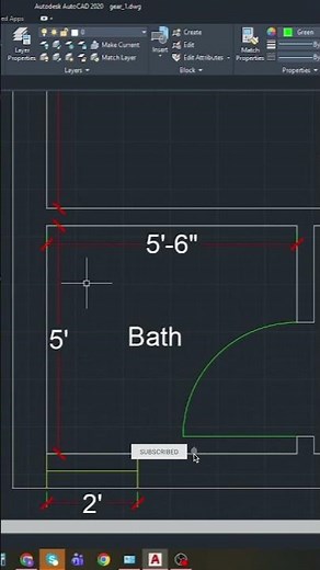 20'6" × 38' House Plan Drawing in AutoCAD | Dimensions | #autocad #trending