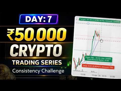 Ep. 04| ₹50K Crypto Trading Challenge 🔥 | Live Trading | Profit Ya Loss? | Day 08