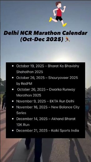 Delhi NCR Marathon calender #marathon #delhi #delhinews