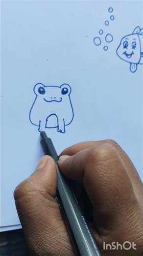 easy drawing frog#cute #art#artist #satus #virqlshorts