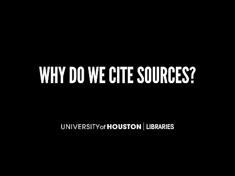 Why do we cite sources?