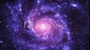 Space background animation. Flying through the space