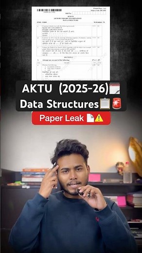 DSA One Shot Lecture 🔥 AKTU Most Important Questions + PYQ | Pass in 1 day 🏆