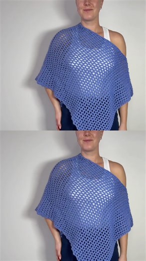 Crochet mesh top poncho tutorial