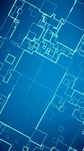 Download Blueprint style vertical motion background animation with white squares and lines on blue. Architectural building plans concept. for free