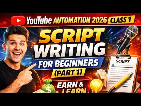 YouTube Automation 2026 | Class 1 – Script Writing for Beginners (Part 1)