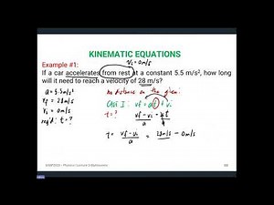 Kinematics Horizontal Motions