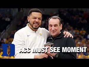 Pitt's Jeff Capel Presents Duke's Mike Krzyzewski With Iron Fist