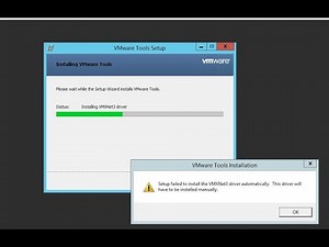 Setup Failed to Install Memory Control Driver Automatically During VMWARE Tool Installation.