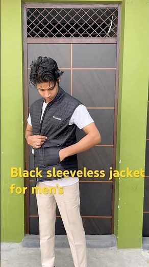 💯Black sleeveless jacket for men's #fashion #pufferjacket #mensfashion #outfit #style #black #winter