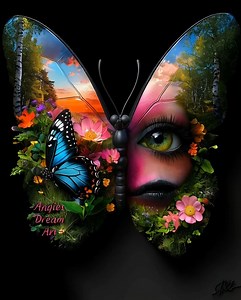 34K views · 729 reactions | In dreams, I watched a butterfly write its script with every flutterby; its wings penned poetry in the sky, only to be erase with my heart beat. -- by #AngiesDreamArt #Butterfly #dreams #Artist #ShareThisPost | Angies Dream Art | Facebook