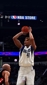 The fadeaway was automatic — Dirk’s smooth touch and elite footwork made him unstoppable in NBA 2K7. A true legend of the midrange and beyond. 🏀✨ #fblifestyle | Black Lung Bandit Gaming