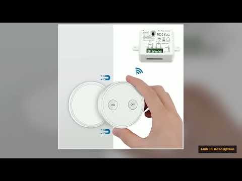 Remote Control Wireless Light Switch with Tiny Relay Module 2500W Magnetic Wall Switch or Be