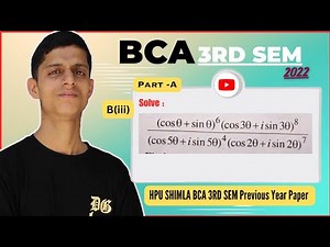 BCA 3rd Semester Maths Previous Year Papers 2022 | Fully Solved | HPU | Complete Question Bank