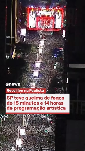 GloboNews on Instagram: "RÉVEILLON NA PAULISTA — São Paulo teve o maior Réveillon já realizado na cidade. Foram 14 horas de programação artística na Avenida Paulista. Simone Mendes foi a responsável por conduzir a contagem regressiva para a chegada de 2026. Logo após a virada do ano, o público acompanhou uma queima de fogos silenciosa com duração de 15 minutos, adotada pela Prefeitura de São Paulo como medida para reduzir impactos sonoros em pessoas sensíveis ao barulho e em animais. Antes de Si