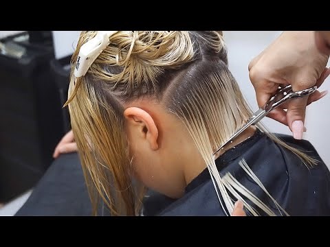 SUPER HAIRCUT – LONG TO SHORT ASIAN BLONDE HAIRCUT