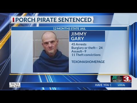 Porch pirate pleas, sentenced to jail