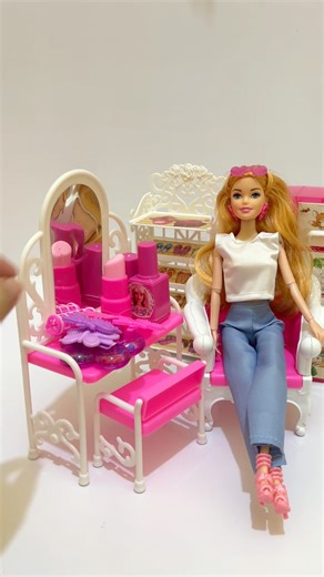 satisfying with unboxing miniature barbie pink 💞🎉