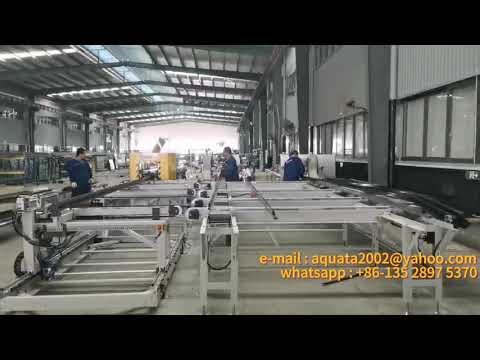 Two step semi automatic strip threading equipment 两步法半自动穿条设备