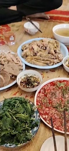 duck blood pudding with pig offal for breakfast