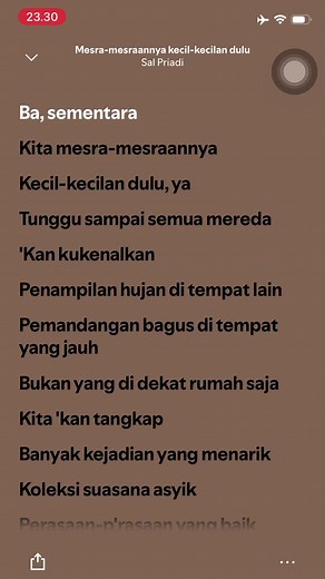 Lirik Mesra-mesraannya Kecil-kecilan Dulu — Full Lirik