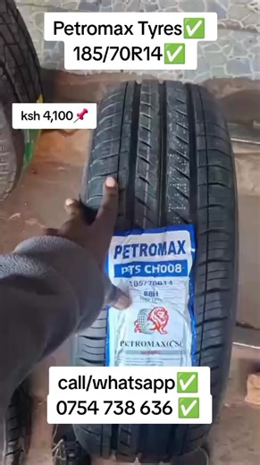 Petromax 185/70R14 🚗🔥 Built for daily driving, comfort, and durability on Kenyan roads 🇰🇪 Enjoy a smooth, quiet ride with strong grip and reliable tread life 💪 Perfect balance of performance affordability — ideal for town and highway use. ✅ Original Petromax tyre ✅ Brand new, not refurbished ✅ Fair prices ✅ Trusted seller Compatible with Toyota Corolla, Nissan Sunny, Mazda Familia, Toyota NZE, and more. 📍 Available at Nairobi Tyres 📲 Call / WhatsApp 0754 738 636 to order 🚚 Fast delivery 