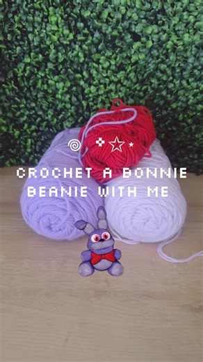 Crochet bonnie beanie!! #crochet #fnaf #fivenightsatfreddys #crochetbeanie