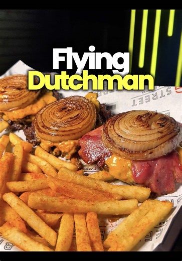 THE ONLY HALAL FLYING DUTCHMAN BURGER IN SHEFFIELD 👀🍔 Burger Street has just dropped the viral Flying Dutchman burger — and right now it’s the only place in Sheffield you can get one. We’re talking juicy smashed patties stacked between grilled onions instead of a bun, dripping in cheese and sauce with every bite. Saucy. Cheesy. Messy in the best way. If you’re a burger fan, this is one you’ll want to try. And if you’ve got a sweet tooth… they’ve also added the viral Mini Egg Crunch Cake to the