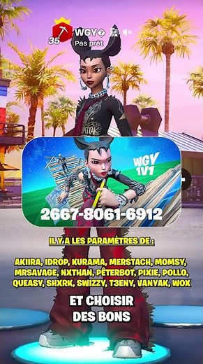 Trouve dans Cette Map les Paramètres des Joueurs Pros ! #fortnite #wgy