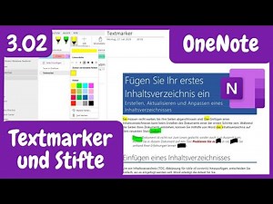3.02 | Textmarker und Stifte | OneNote MasterClass
