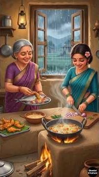 बारिश में सास-बहू के फिश पकौड़े #sasbahustory #villagelife