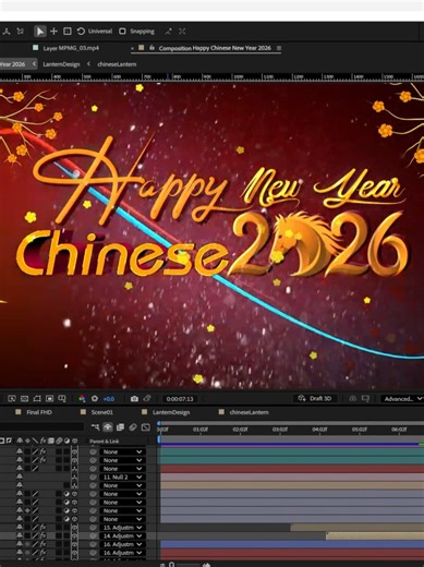 Motion in Adobe After Effect (No Plug-In) #ChineseNewYear2026 #motiongraphics #adobeaftereffects
