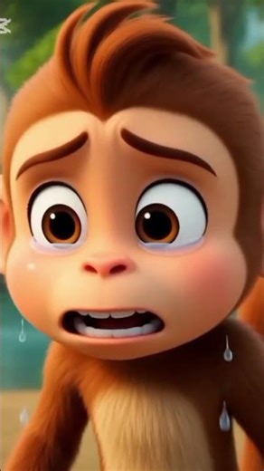 A little save a missing monkey 🐒🐢 #viralshorts #monkey#turtle #missing #story #cartoon #shorts