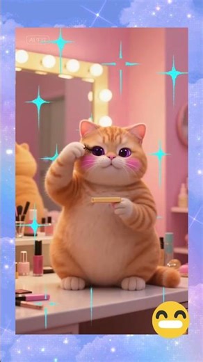 cat makeup😺💄asmr| cat beauty asmr#CatASMR #AICat #MakeupASMR