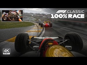 Ayrton Senna's Mclaren MP4/6 V12 - 1991 Brazilian GP 100% Race | F1 Classic Steering Wheel Gameplay