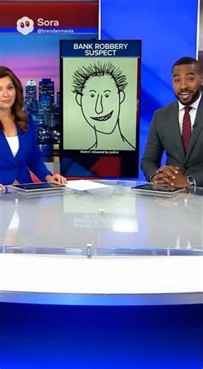 Funny Bank Robber Sketch makes News Anchors Laugh